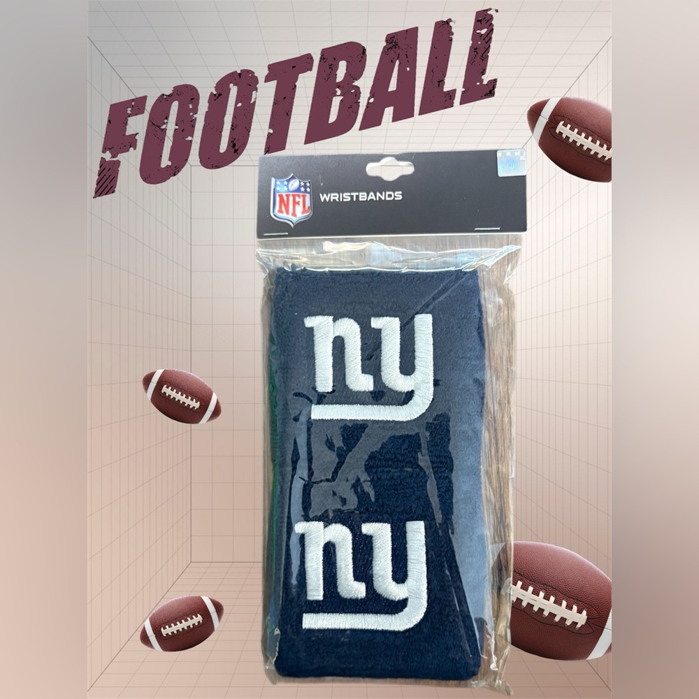 NFL New York Giants Navy Blue Wristbands NWT